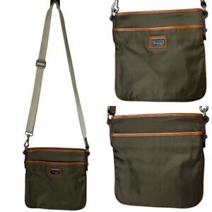 Ralph Lauren Olive and Tan Crossbody Bag